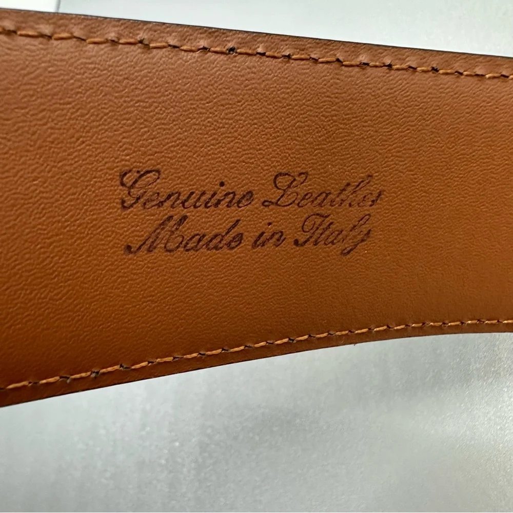 Brooks Brothers NWOT Black Pebble Grain Leather with SilverTone Buckle